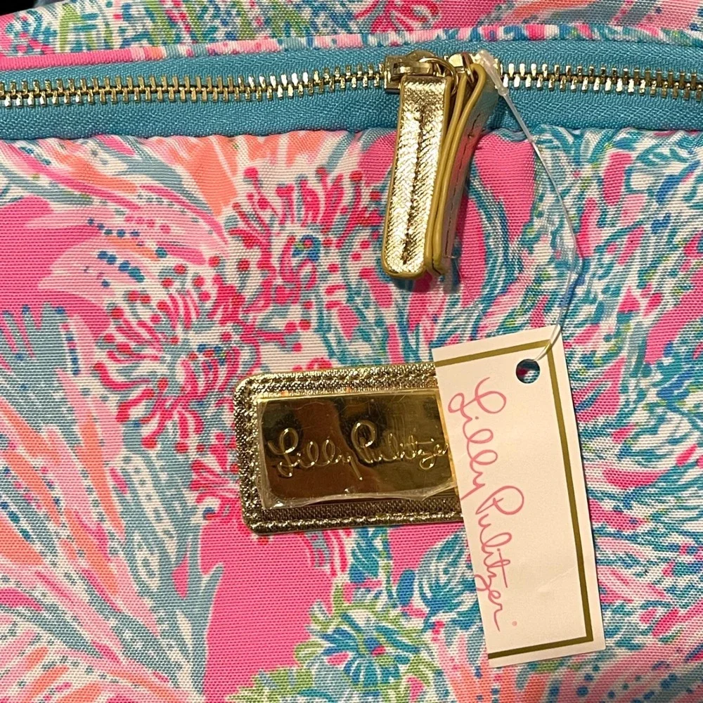 Lilly Pulitzer Seaing Things RARE‎ Insulated Cooler Bag Women Pink Blue Tropical